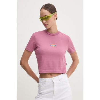 Dickies tricou femei, culoarea roz ieftin