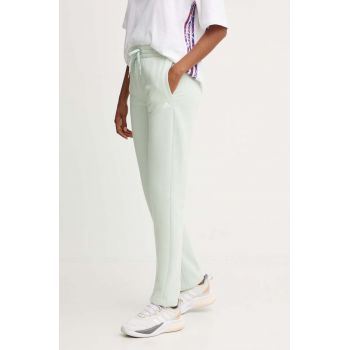 adidas pantaloni de trening Essentials culoarea verde, neted, IY1637