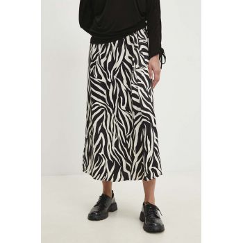 Answear Lab fusta culoarea negru, midi, evazati