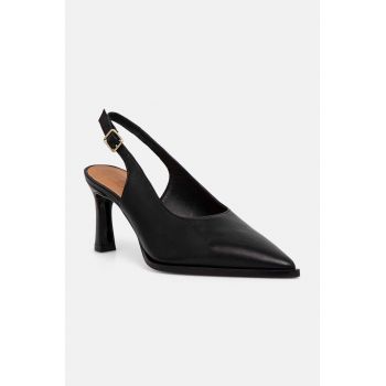 Billi Bi stilettos de piele culoarea negru, A7476