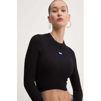 Hugo Blue pulover femei, culoarea negru, light, 50518280 ieftin
