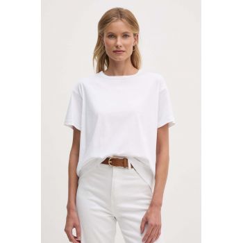 Mos Mosh tricou din bumbac femei, culoarea alb, 146350