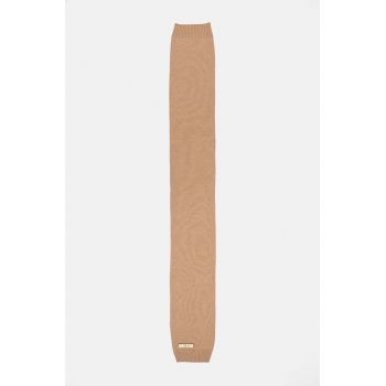 Moschino esarfa de lana culoarea maro, neted, M2969 30785