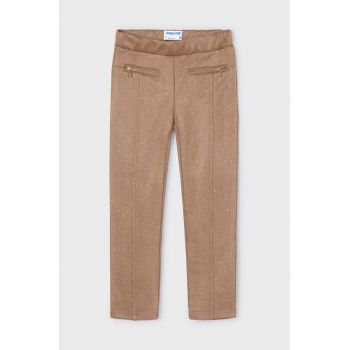 Mayoral pantaloni copii culoarea bej, neted, 4545
