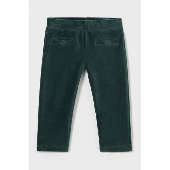 Mayoral pantaloni copii culoarea verde, neted, 514