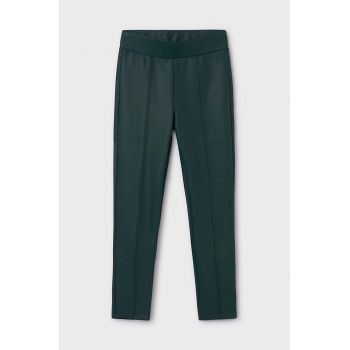 Mayoral pantaloni copii culoarea verde, neted, 7750
