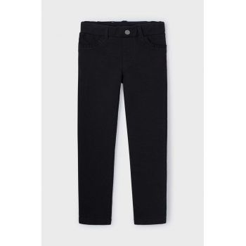Mayoral pantaloni de bumbac pentru copii culoarea negru, neted, 511