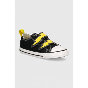 Converse tenisi copii CHUCK TAYLOR ALL STAR 2V culoarea negru, A08376C ieftini