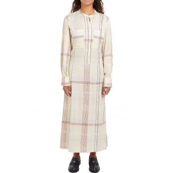 Rochie cu model in carouri si curea asortata ieftina