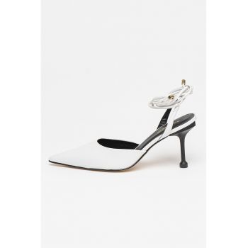 Pantofi stiletto de piele cu varf ascutit Fior Di Loto