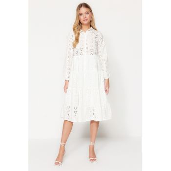 Rochie midi cu nasturi