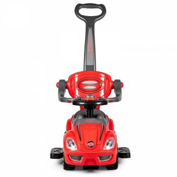Masinuta copii de impins 3 in 1 Ecotoys 381 rosu, maner parental detasabil, spatiu de depozitare, suport pentru picioare, greutate maxim admisa 25 kg