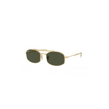 Ochelari de soare ovali unisex cu rama metalica