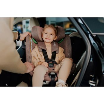 Scaun auto Lionelo Harmony i-Size rotire 360 grade 0-36 kg 40-150 cm cu isofix gri deschis