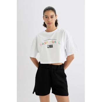 Tricou crop de bumbac