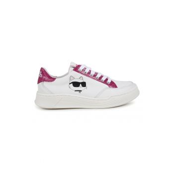 Pantofi sport de piele cu detalii stralucitoare