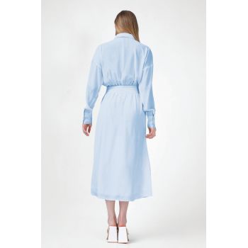 Rochie midi cu corset baby blue