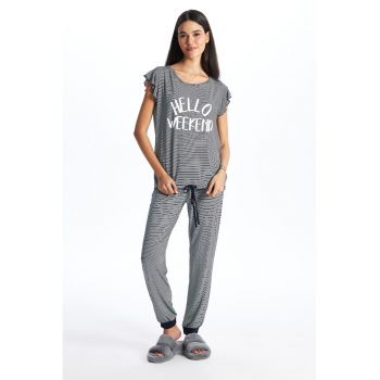 Pijama cu text