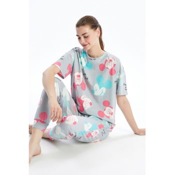 Pijama de bumbac cu Mickey Mouse