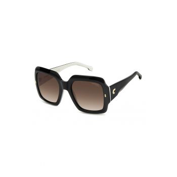 Ochelari de soare cu lentile patrate cu model in degrade - Negru