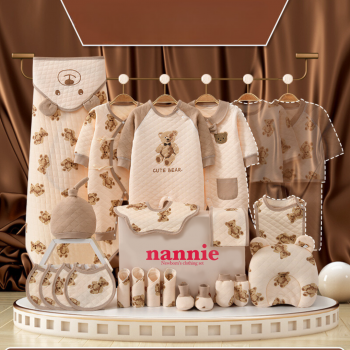 Hăinuțe Cadou Bebe Set G 22 Piese Cute Bear - 0-3 luni