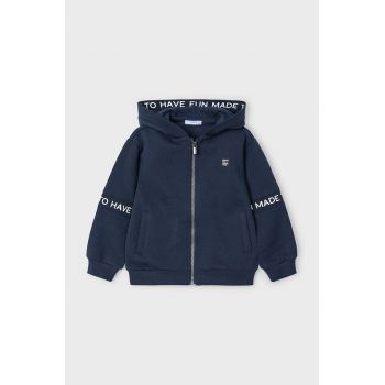 Mayoral bluza copii culoarea albastru marin, cu glugă, cu imprimeu, 4473