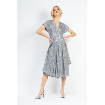 Rochie cocktail din paiete