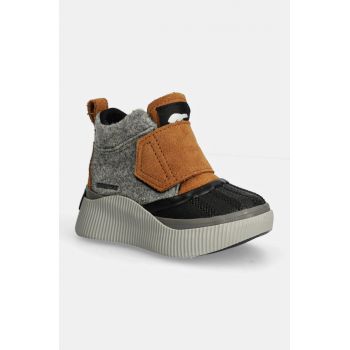 Sorel cizme de iarna pentru copii TODDLER OUT N ABOUT culoarea maro, 2102191 ieftina