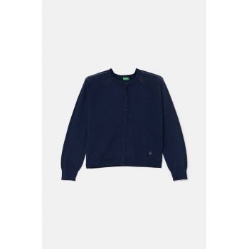 United Colors of Benetton cardigan din bumbac pentru copii culoarea albastru marin, light, 1098C500O
