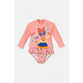 zippy costum de baie din două piese pentru bebelusi culoarea portocaliu