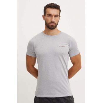 Columbia tricou din bumbac Rapid Ridge barbati, culoarea gri, cu imprimeu, 1934824