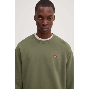 Levi's bluza barbati, culoarea verde, neted, 35909