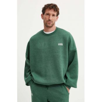 American Vintage bluza barbati, culoarea verde, cu imprimeu, MDOV03AH24