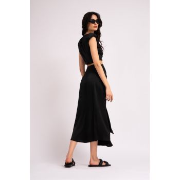 Fusta A-line neagra
