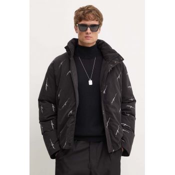 MSGM geaca de puf barbati, culoarea negru, de iarna, 3740MH02.237703