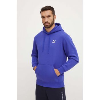Puma bluza Classics barbati, culoarea violet, cu glugă, cu imprimeu, 535596