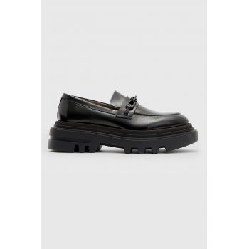 Pantofi loafer de piele cu aspect masiv