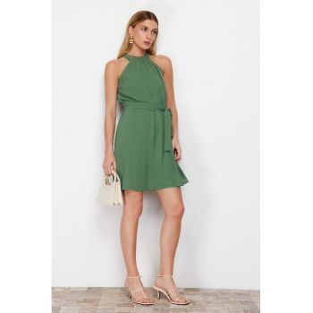 Rochie mini halter cu croiala A
