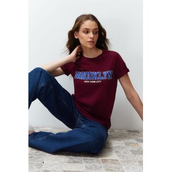 Tricou regular fit cu imprimeu text 77465