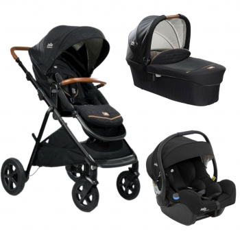 Carucior pentru copii multifunctional 3 in 1 Joie  Aeria Signature Eclipse (Carucior Aeria Eclipse+ Landou Ramble Eclipse+ scoica i-Gemm Eclipse)
