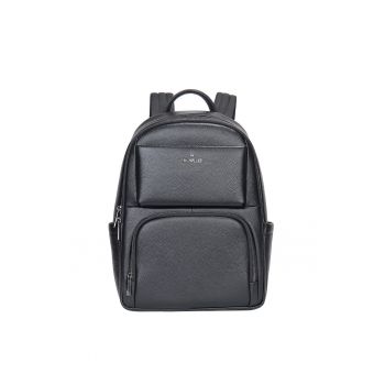 Rucsac unisex de piele cu un compartiment pentru laptop