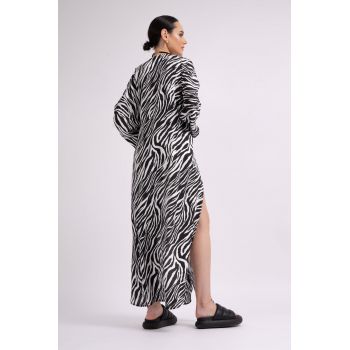 Caftan zebrat cu slituri