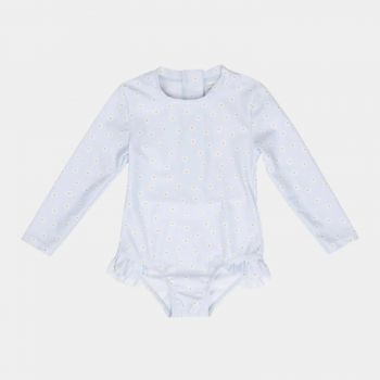 Costum de baie pentru fete, anti-UV, Daisies Blue