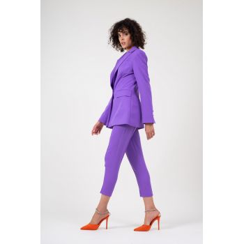 Costum mov pastel slim fit