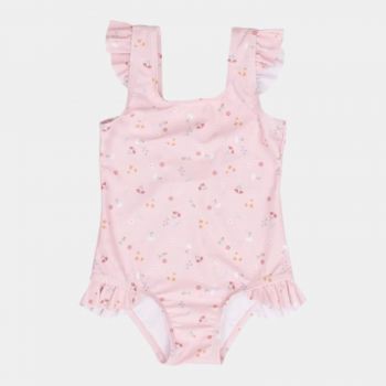 Costum de baie pentru fete, anti-UV, Little Pink Flowers