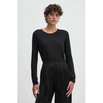 Sisley longsleeve femei, culoarea negru ieftin Sisley longsleeve femei, culoarea negru ieftin