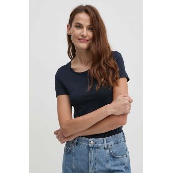 Sisley tricou femei, culoarea albastru marin ieftin