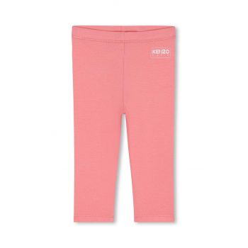 Kenzo Kids leggins copii culoarea roz, neted, K60474