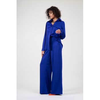 Camasa oversized albastru electric
