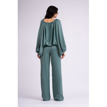 Bluza mint cu snur ajustabil